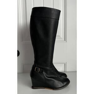 J. SHOES - Women's Divine Tall Wedge Boot - Black - Size 8.5